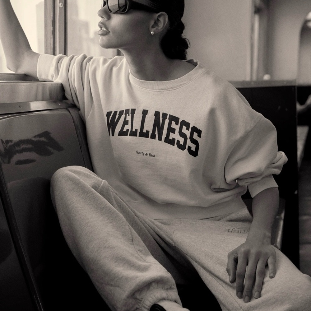 Sporty & Rich Off-White Wellness Sweatshirt
